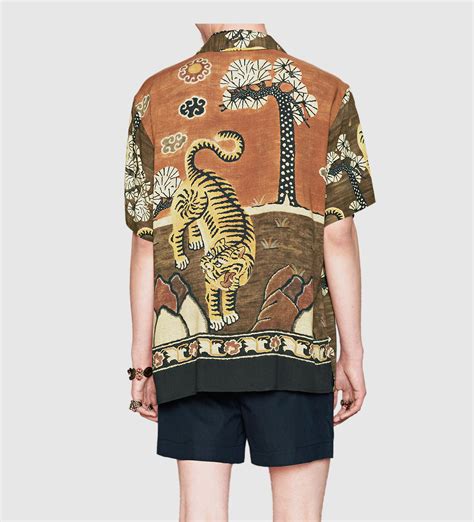 gucci short sleeve shirt mens|gucci long sleeve shirt men's.